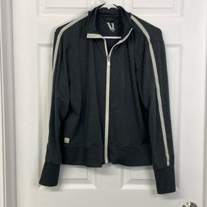 Vuori Eclipse Track Jacket in Gray Size Large Womens